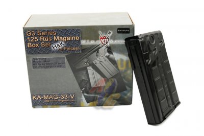 King Arms G3 125 Rounds H&K Magazines Box Set ( 5pcs )