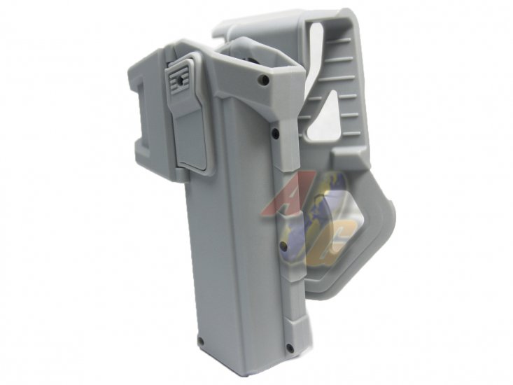 Armyforce Polymer Hard Case Movable Holster For Tokyo Marui, WE, HK G17/ G18C/ G19 Series GBB ( Gray ) - Click Image to Close