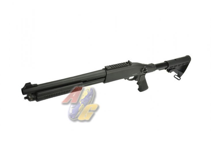 --Out of Stock--Golden Eagle M870 Gas Pump Action Shotgun with A2 Style Grip ( Black ) - Click Image to Close