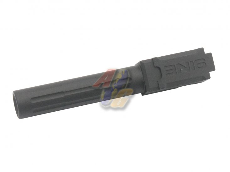 --Out of Stock--5KU Aluminum 9INE Barrel For Umarex/ VFC Glock 19 GBB ( Black ) - Click Image to Close