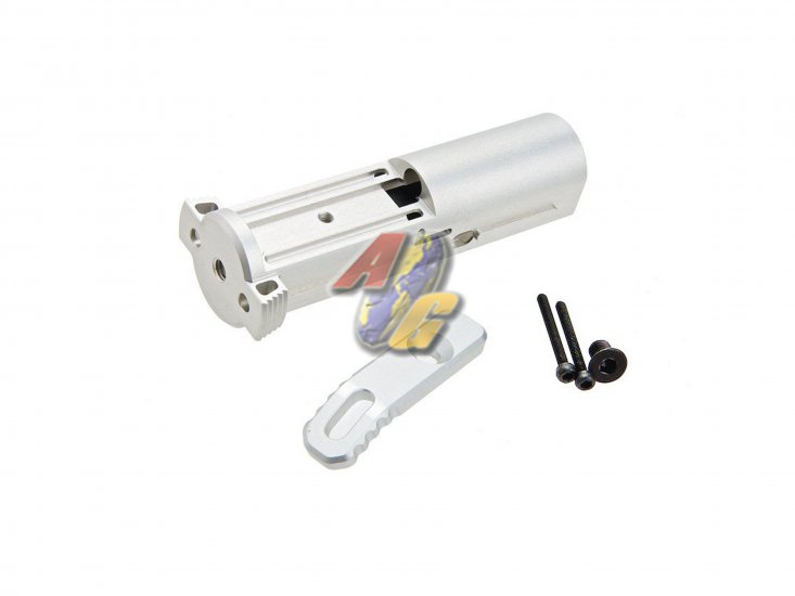 C&C AAP-01 Super Hi-Speed Lightweight Blowback Unit with Cocking Handle ( Silver ) - Click Image to Close