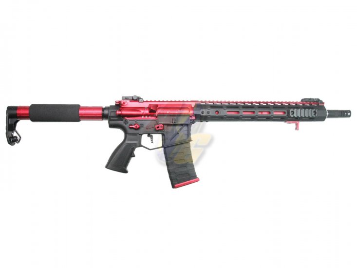 APS Ghost Patrol Phantom Rifle Red with e-Silver Edge 2.0 AEG - Click Image to Close