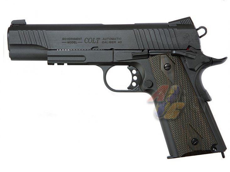 --Out of Stock--Cybergun COLT 1911 Rail Co2 GBB Pistol ( Black ) - Click Image to Close