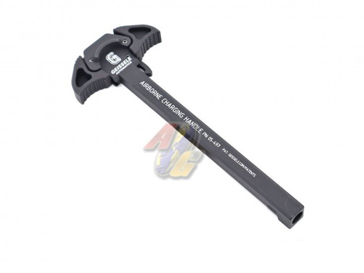 BJ Tac AIRBORNE Charging Handle For Tokyo Marui M4 Series GBB ( MWS ) ( G Style/ BK ) - Click Image to Close