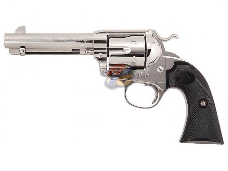 --Out of Stock--Tanaka SAA 4 3/4inch Bisley Model Revolver ( Nickel Plated ) - Click Image to Close