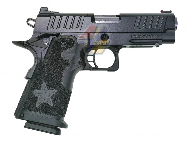 --Out of Stock--Army Staccato C2 GBB Pistol with Star Non-Slipping Grip ( Black ) - Click Image to Close