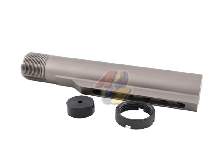 BJ Tac CNC 6 Postion Mil-Spec Buffer Tube For M4 Series GBB ( Gray ) - Click Image to Close