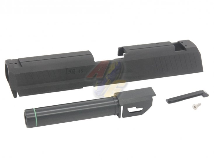 --Out of Stock--Shooters Design CNC Aluminum Slide & Outer Barrel For Tokyo Marui HK.45 GBB ( BK ) - Click Image to Close