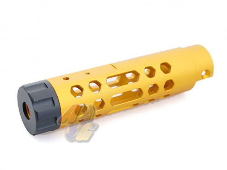 5KU CNC Aluminum Outer Barrel For Action Army AAP-01 GBB ( Type A/ Gold ) - Click Image to Close