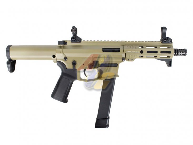 S&T/ EMG Angstadt Arms UDP-9 6" Full Metal G3 AEG ( TAN ) - Click Image to Close