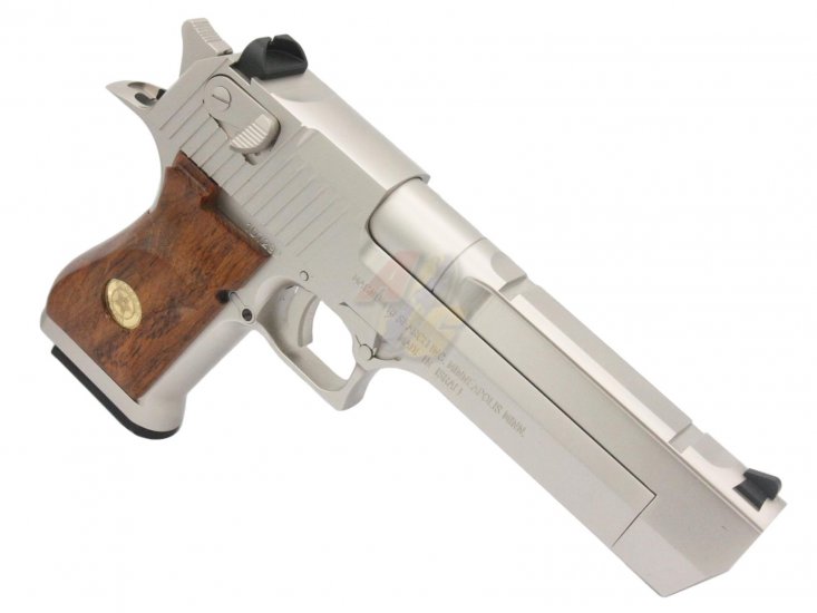 --Out of Stock--AG/ ALC Custom Full Steel Desert Eagle .50AE Pistol with Wood Grip ( Matt Silver ) - Click Image to Close