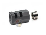 TTI Airsoft Type-B Compensator For TTI Airsoft TP22 Competition GBB ( 14mm-/ Black )