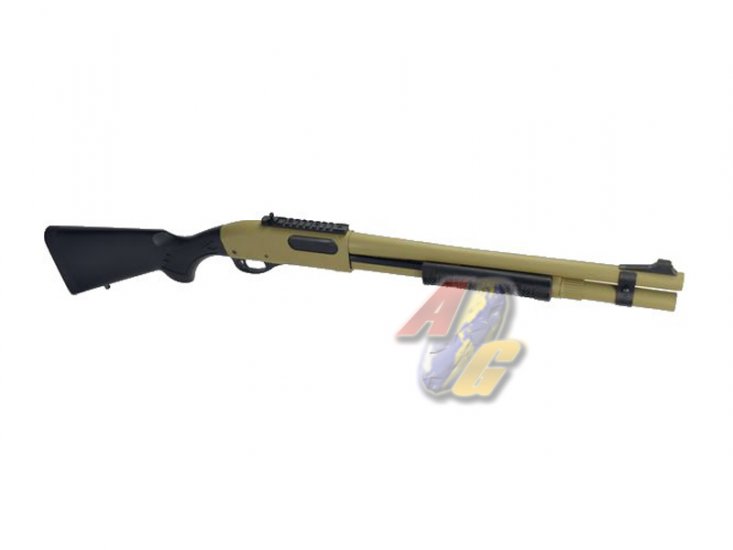 Golden Eagle M870 Tri-Burst Gas Pump Action Shotgun ( Tan ) - Click Image to Close