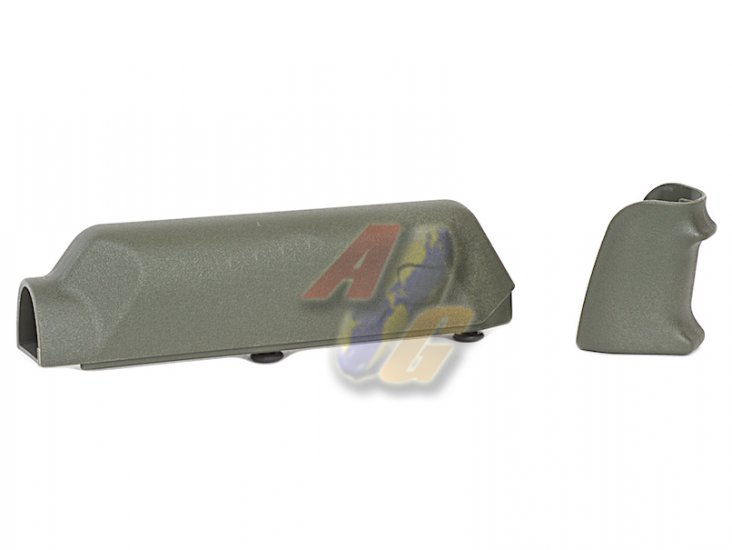 ARES Amoeba 'STRIKER' S1 Pistol Grip with Cheek Pad Set ( Olive Drab ) - Click Image to Close