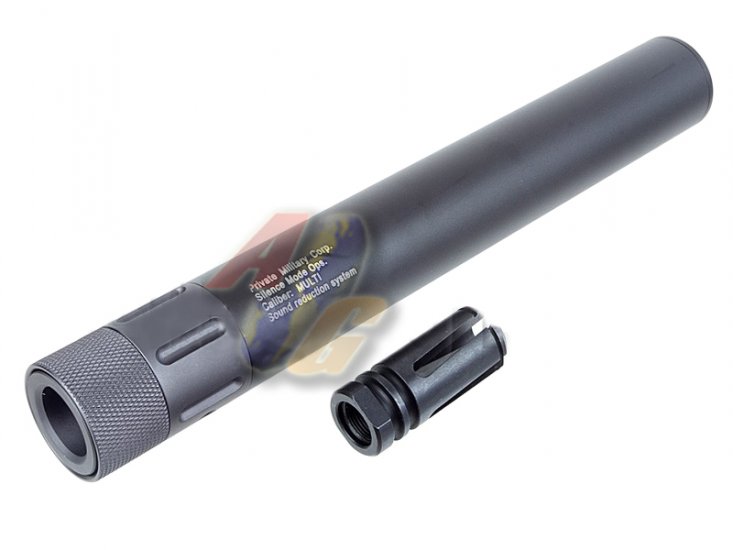 G&P M16 QD Silencer ( Blackwater / Long/ 14mm- ) - Click Image to Close