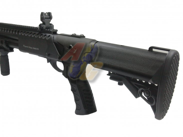 --Out of Stock--G&P M870 Medium with M4 Stock Full Metal Shotgun ( Black ) - Click Image to Close