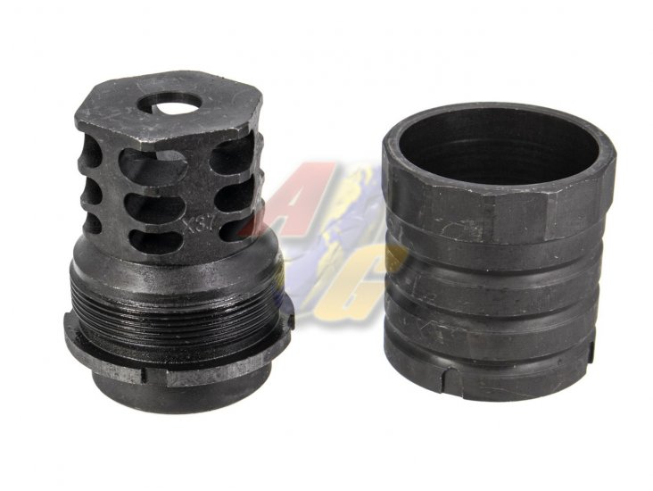 --Out of Stock--5KU 24mm CW 360 x 37 Muzzle Brake with Blast Shield - Click Image to Close