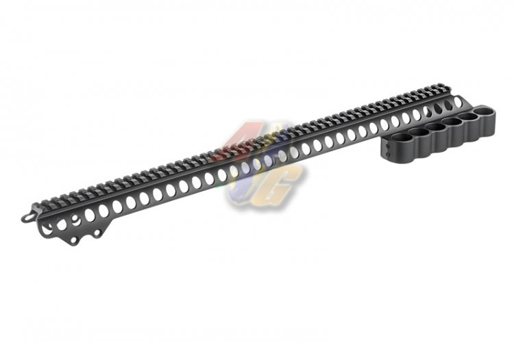 G&P Shotshell Receiver Rail For Tokyo Marui M870 Tactical Shotgun ( Long ) - Click Image to Close