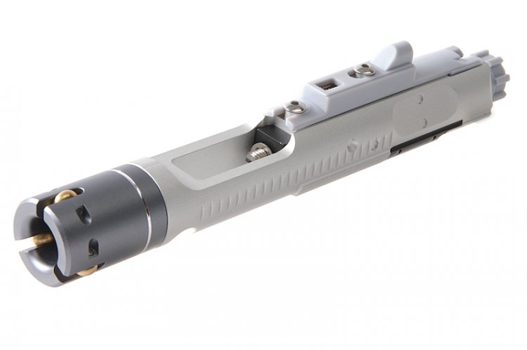 G&P MWS Forged Aluminum Complete Bolt Carrier Group Set For G&P Buffer Tube ( Silver ) - Click Image to Close