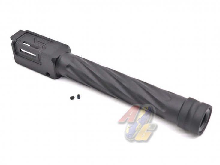 TTI Airsoft Fixed Outer Barrel For Tokyo Marui/ WE G17, G18 Series GBB ( Gen.3 ) ( Type A/ Black ) - Click Image to Close