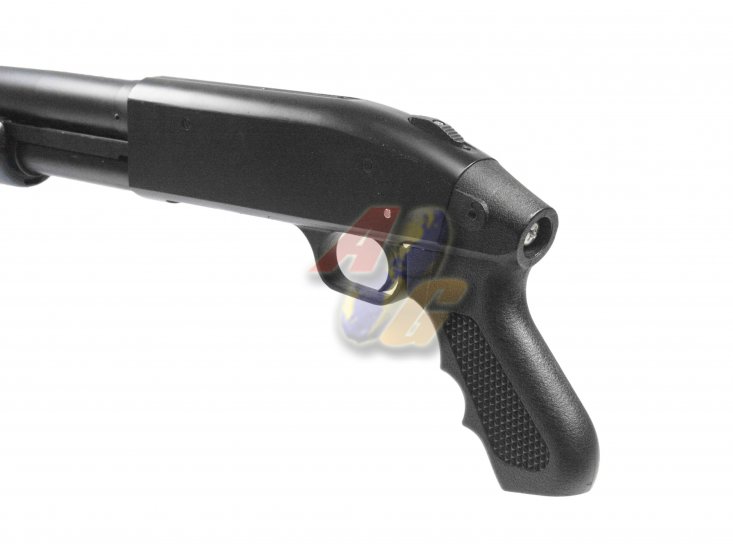 --Out of Stock--Tercel Mossberg M500 Gas Powered Pump Action Airsoft Shotgun Short Type 2 ( Black ) - Click Image to Close