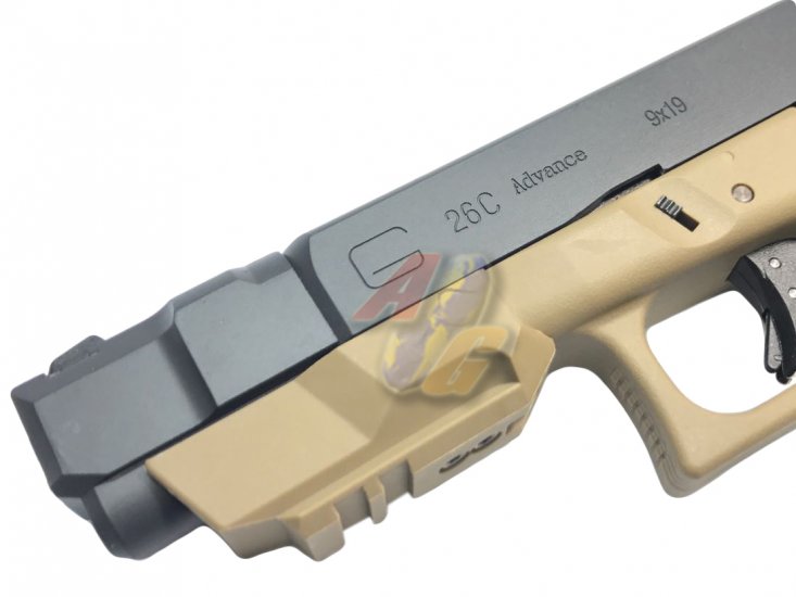 WE G26C Advance GBB Pistol (BK, Metal Slide, Sand Frame) - Click Image to Close