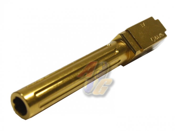 --Out of Stock--5KU Aluminum Straight Outer Barrel For Tokyo Marui G17 Series GBB ( Gold ) - Click Image to Close