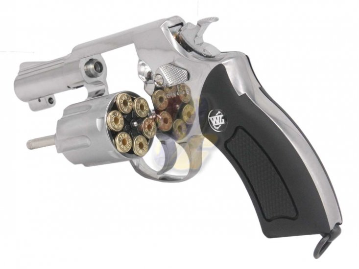 WG Sheriff 731 Sheriff M36 2.5 inch Co2 Revolver ( SV/ BK Grip ) - Click Image to Close