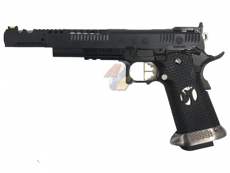 Armorer Works .38 Supercomp Race 4.5mm Co2 Version GBB ( Black ) - Click Image to Close