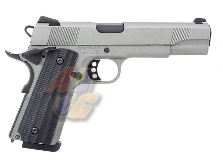 --Out of Stock--Unicorn Precision Inc x Angry Gun Custom 1911 GBB Pistol ( Standard Version/ Stainless Steel Silver ) - Click Image to Close