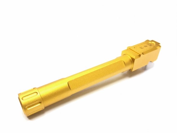 --Out of Stock--Airsoft Surgeon FI 9MM 14mm CCW Threaded Barrel For Tokyo Marui G17 Series GBB ( Gold ) - Click Image to Close