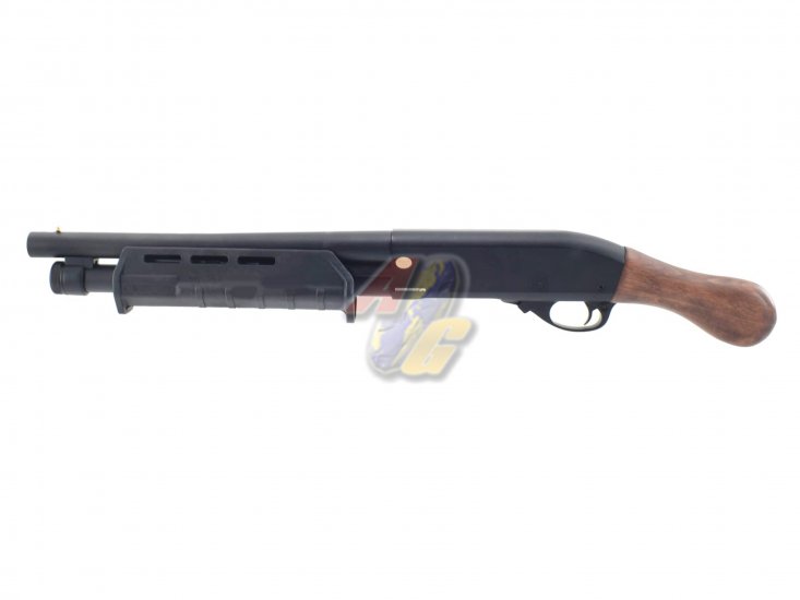 Golden Eagle M870 TAC Gas Pump Action Shotgun ( Real Wood ) - Click Image to Close