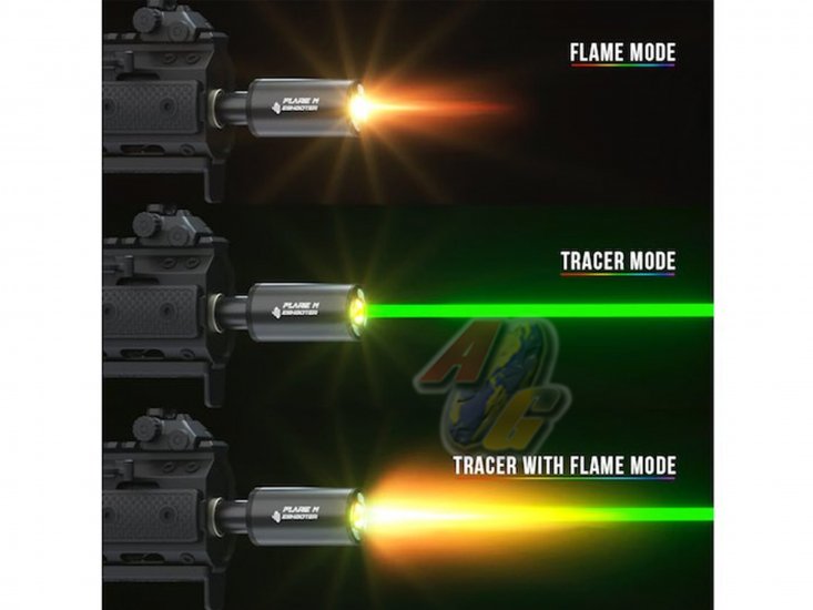 Eshooter Flare M Tracer Unit ( Black/ RGB Rainbow Color ) - Click Image to Close