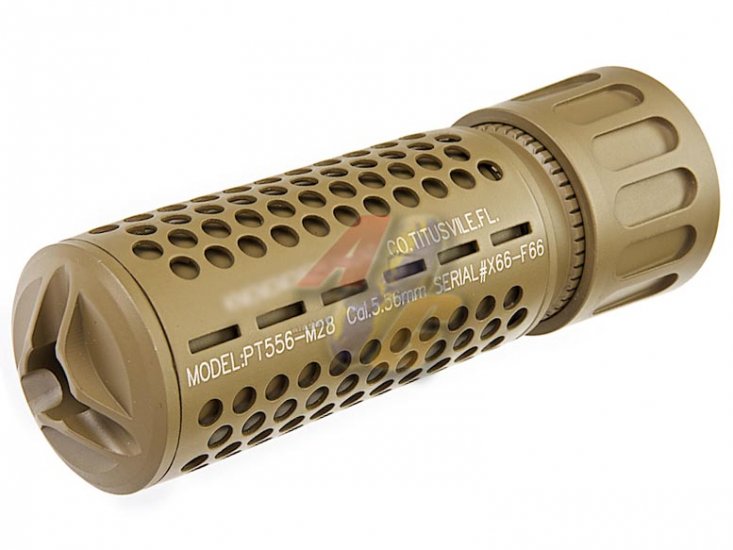 --Out of Stock--GK Tactical KAC QDC/ CQB Suppressor with Flash Hider ( TAN/ 14mm- ) - Click Image to Close