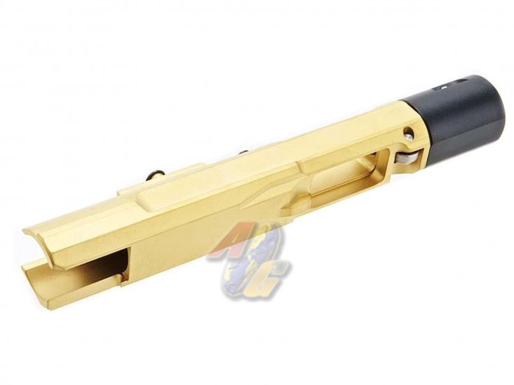 SLR Airsoftworks CNC Steel Bolt Carrier For Tokyo Marui M4 Series GBB ( MWS ) ( Matt Gold Titanium Nitride Coating ) ( by DYTAC ) - Click Image to Close