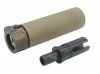 5KU SF Style SOCOM 46 MINI Silencer For KWA/ KSC MP7 Series GBB ( 12mm+/ TAN )