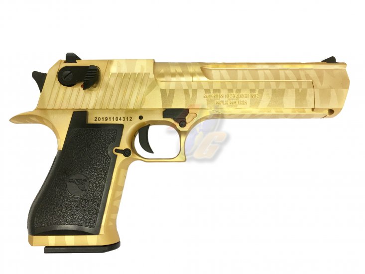 Cybergun/ WE Full Metal Desert Eagle .50AE Pistol ( Tiger Stripe Gold/ Licensed by Cybergun ) - Click Image to Close