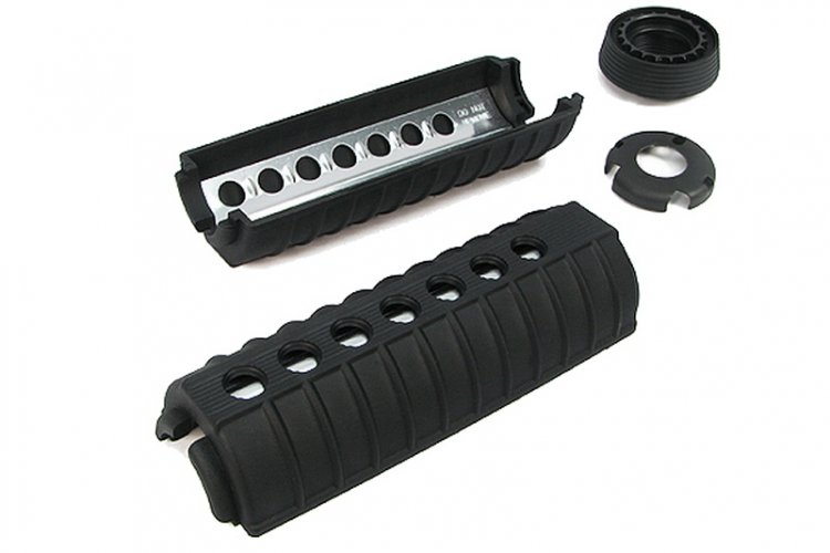 King Arms M4A1 Handguard Set For M4 Series AEG ( BK ) - Click Image to Close