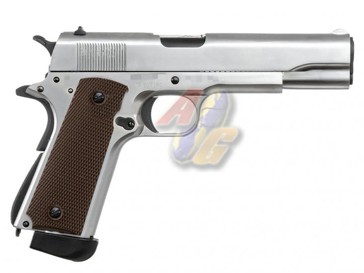 --Out of Stock--Bell M1911 Co2 Pistol ( 823Y/ Silver ) - Click Image to Close