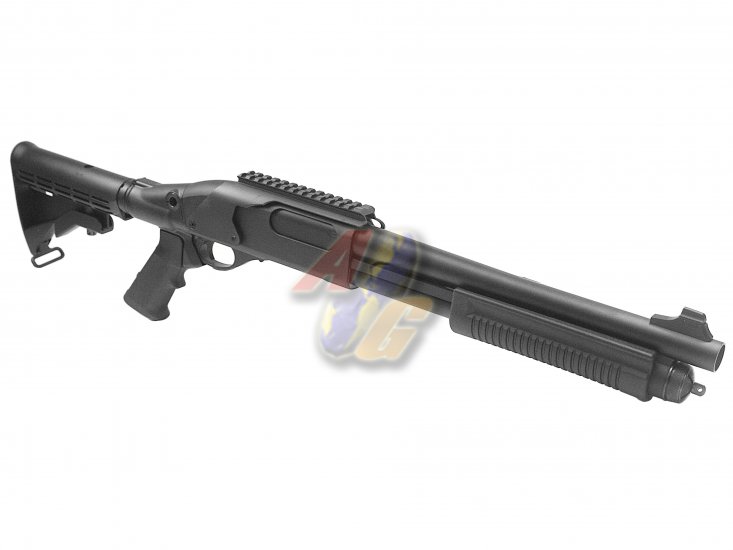 Golden Eagle M870 Medium Tri-Shot Gas Pump Action Shotgun ( Black ) - Click Image to Close