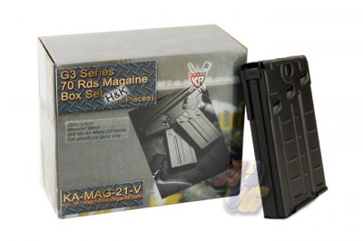 King Arms G3 70 Rounds H&K Magazines Box Set ( 5pcs )