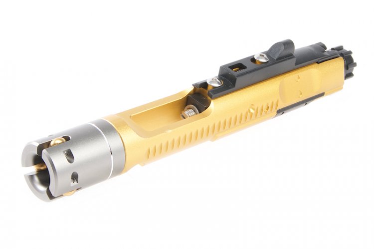 G&P MWS Forged Aluminum Complete Bolt Carrier Group Set For G&P Buffer Tube ( Gold ) - Click Image to Close