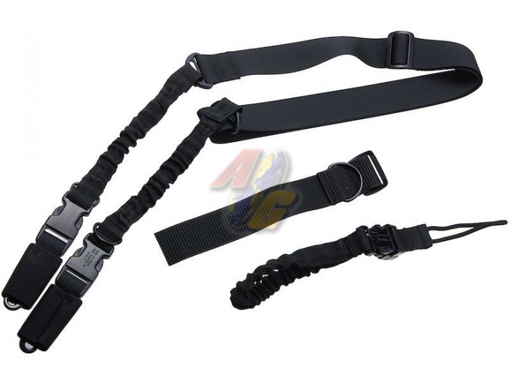 Classic Army Tactical Three Point Sling For M133/ M134/ M249 Airsoft ( BK ) - Click Image to Close