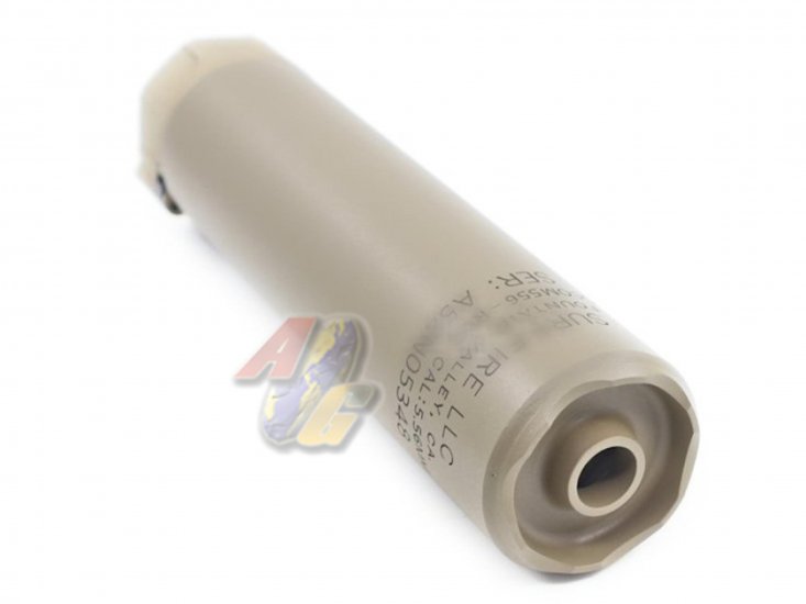 BJ Tac SOCOM556 RC2 Stainless Steel Dummy Silencer ( Dark Earth ) - Click Image to Close