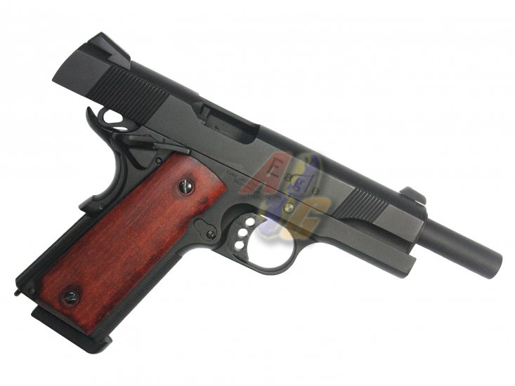 V-Tech IVER J. Style 1911 GBB with Wood Grip ( BK ) - Click Image to Close