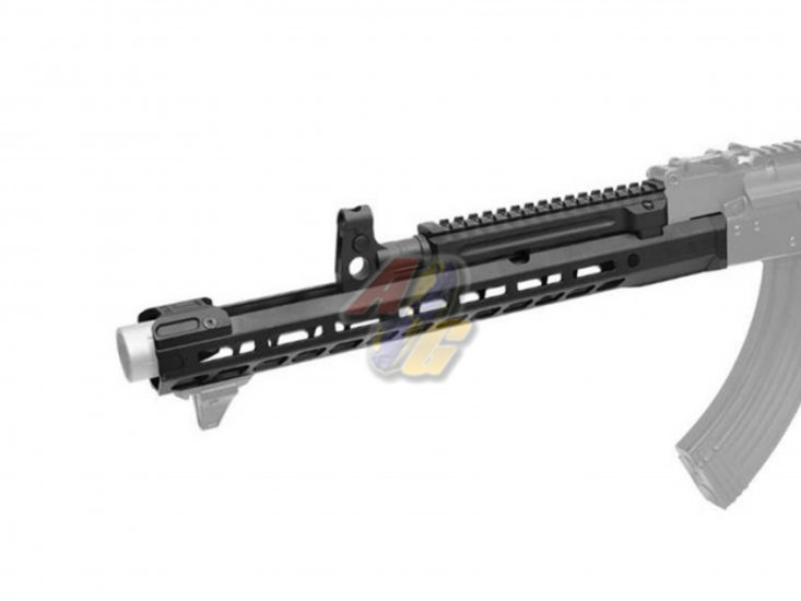SLR Airsoftworks 14.7" Light M-Lok Extended Rail Conversion Kit Set For GHK AKM GBB ( Black ) ( by DYTAC ) - Click Image to Close