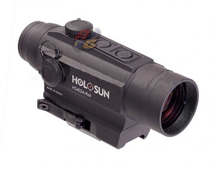 --Out of Stock--Holosun HS402AB Parallax Free 2 MOA Red Dot Sight with Side Rail - Click Image to Close