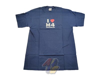 Gildan T-Shirt ( Dark Blue, I Love M4, M )