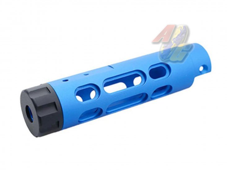 5KU CNC Aluminum Outer Barrel For Action Army AAP-01 GBB ( Type B/ Blue ) - Click Image to Close