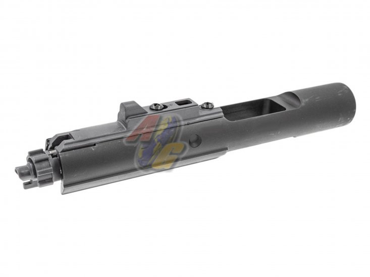 Angry Gun Monolithic Steel Complete Bolt Carrier with Gen.2 MPA Nozzle For Tokyo Marui M4 Series GBB ( MWS ) ( BC* Marking/ Black ) - Click Image to Close